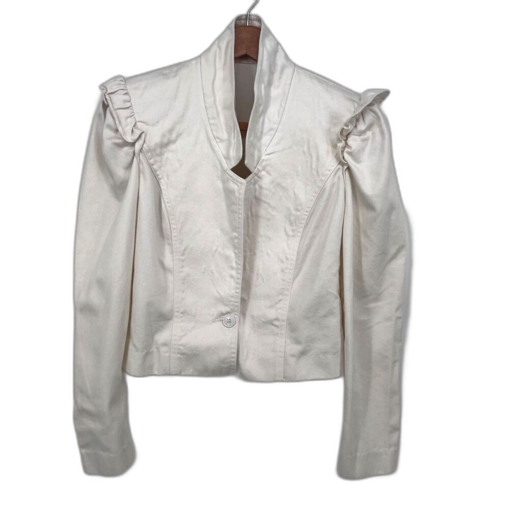 MJ‎ Concepts in Sportswear Structured Ruffled Shoulder Sleek Modern Size 7